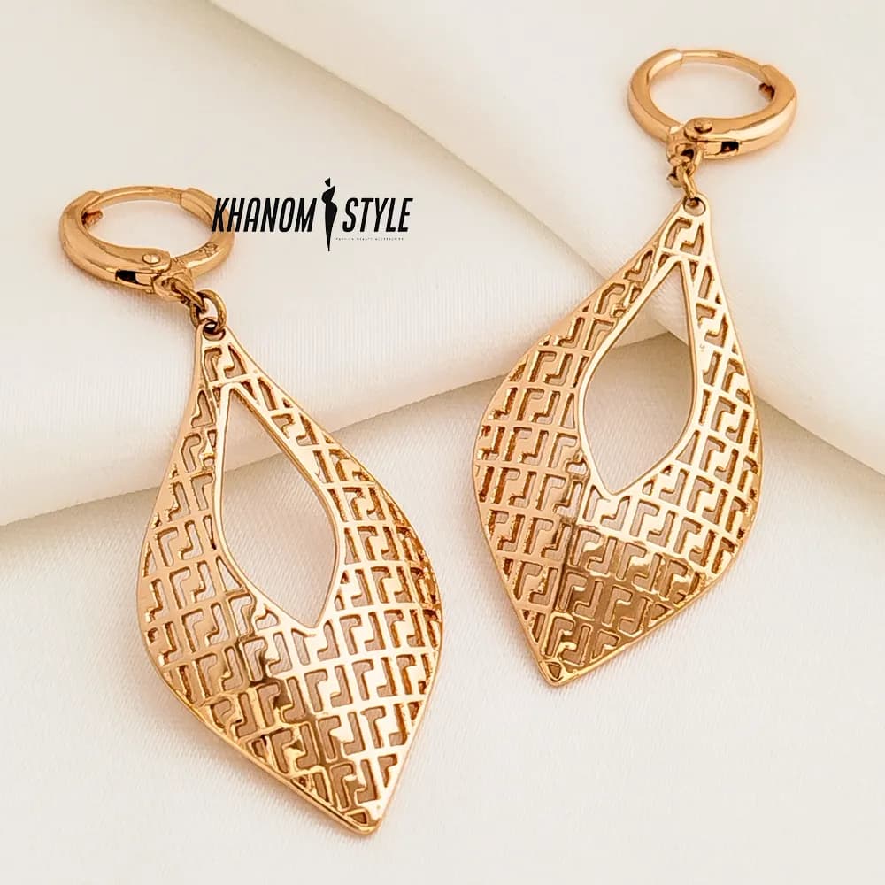 گوشواره ژوپینگ طرح برگ E6032