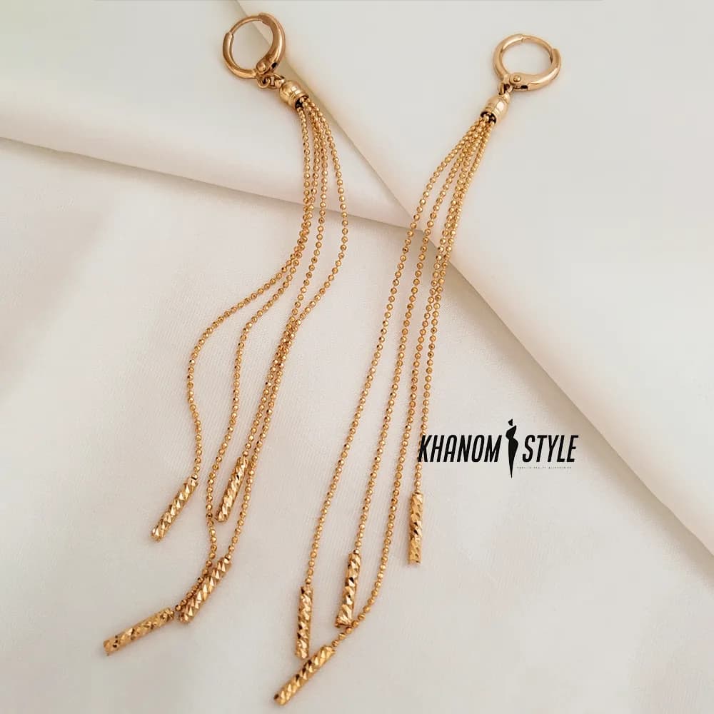 گوشواره ژوپینگ مدل آویز کد E604