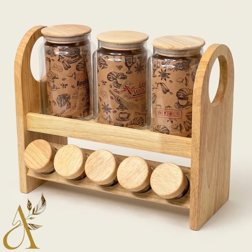 جای قند و شکر با ادویه 8 پارچه کد41558