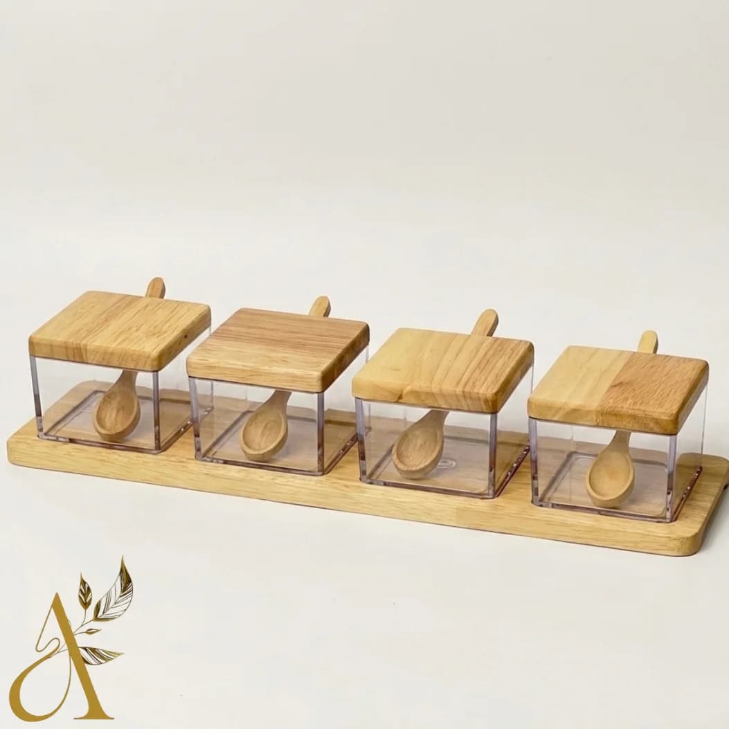 ادویه 4تایی مربع اکرلیک کد41844