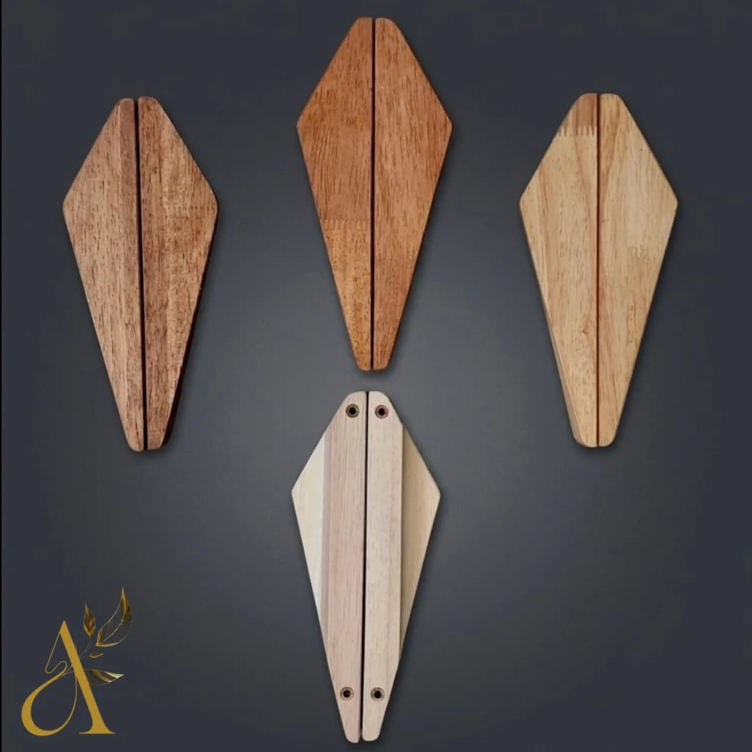 دستگیره چوبی کمد دیواری مدرن کد D227 — تصویر ۲