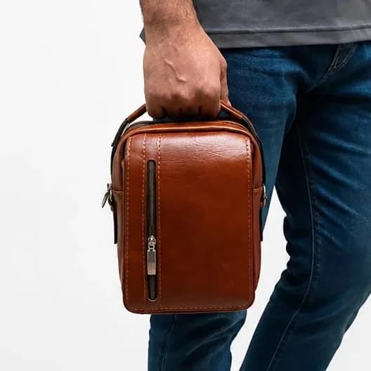 کیف چرم طبیعی مدل سیب — تصویر ۲