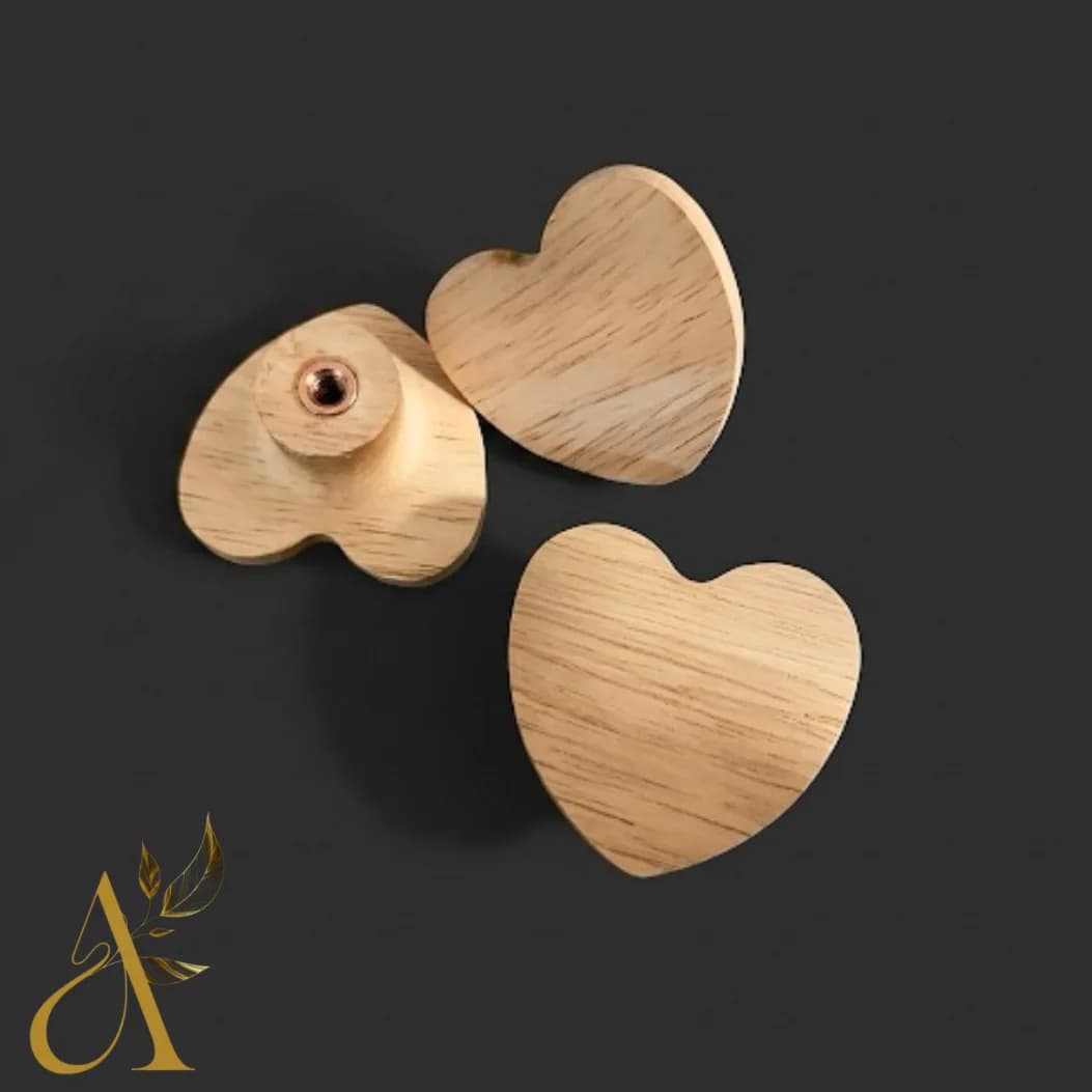 دستگیره قلبی چوبی کودک کد D156