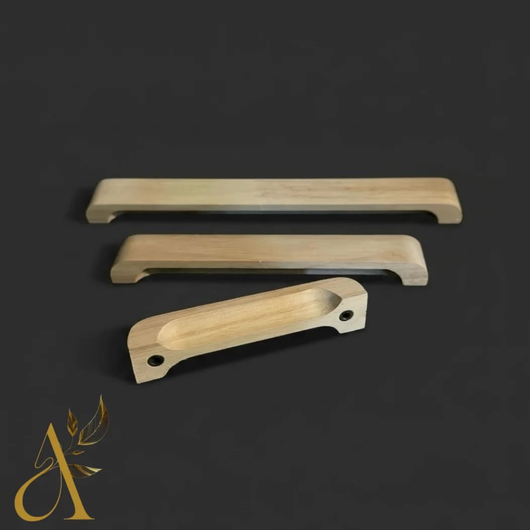 دستگیره چوبی مدرن کد D224 | دستگیره کابینت و کمد