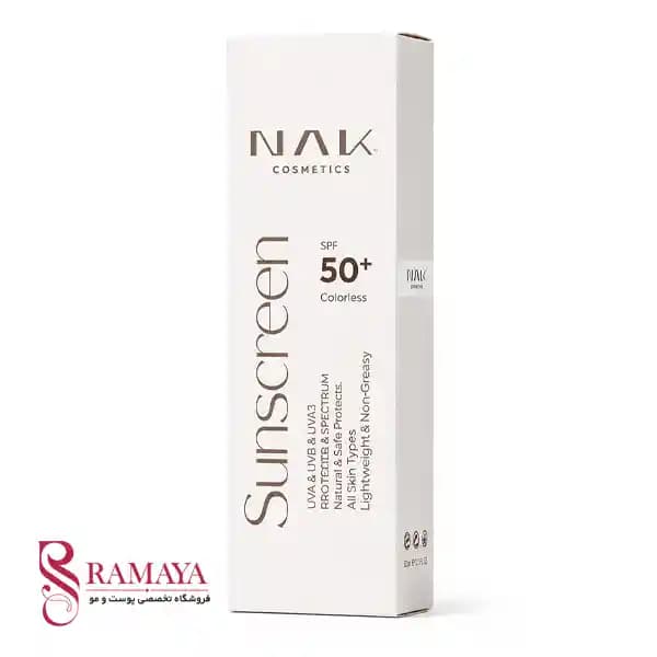 کرم ضدآفتاب بی رنگ مات spf 50 پوست خشک و حساس ناک
