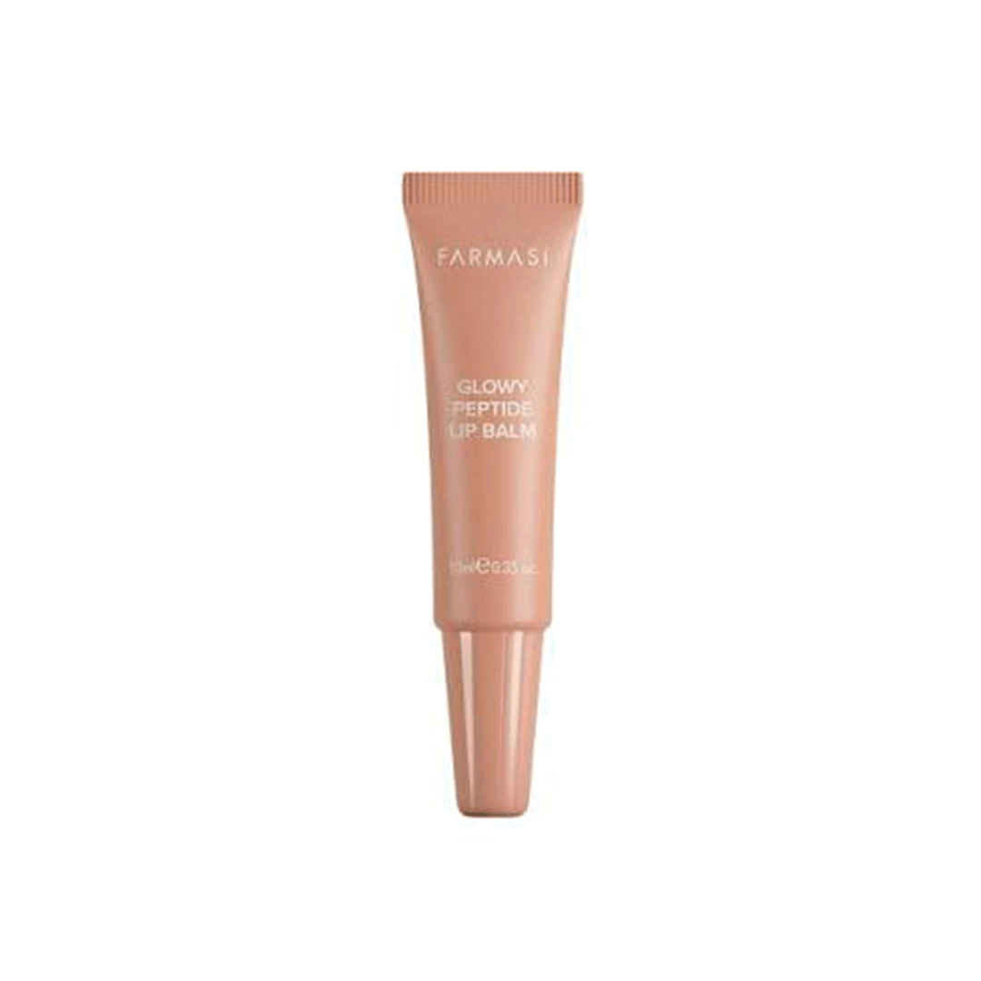 بالم لب رنگی براق فارماسی Farmasi مدل Glowy Peptide رنگ Toasted Cinnamon حجم 10 میل — تصویر ۳
