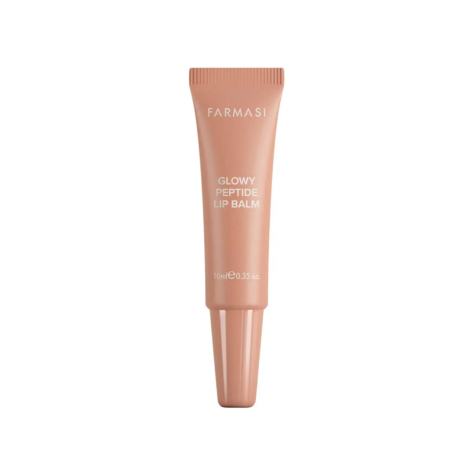بالم لب رنگی براق فارماسی Farmasi مدل Glowy Peptide رنگ Toasted Cinnamon حجم 10 میل