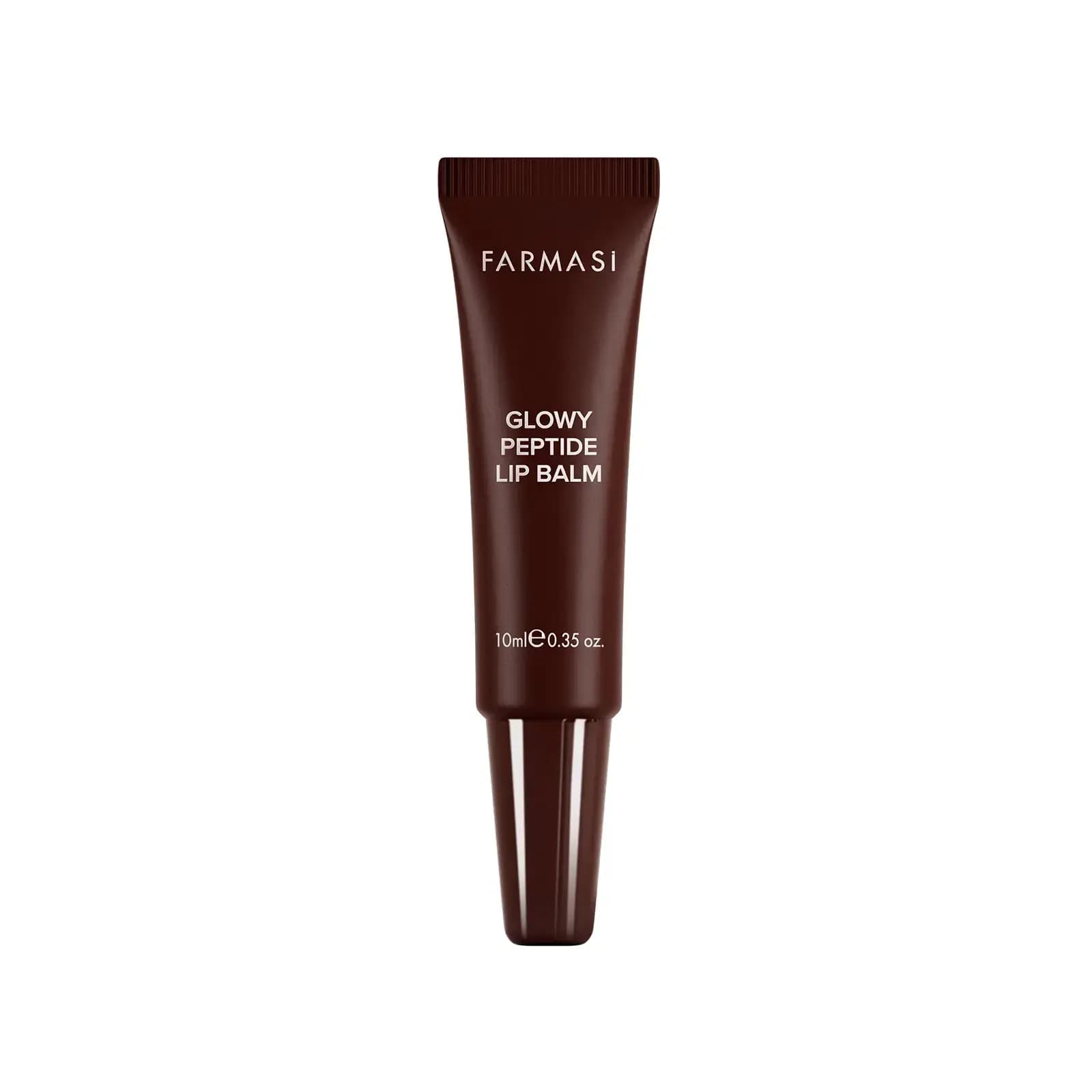 بالم لب رنگی براق فارماسی Farmasi مدل Glowy Peptide رنگ Glazed Mocha حجم 10 میل