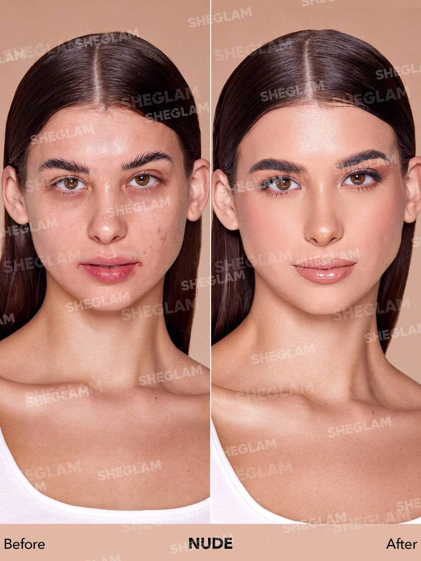 کرم پودر پوست خشک شیگلم Sheglam مدل Skinfinite Hydrating رنگ Nude حجم 30 میل — تصویر ۲