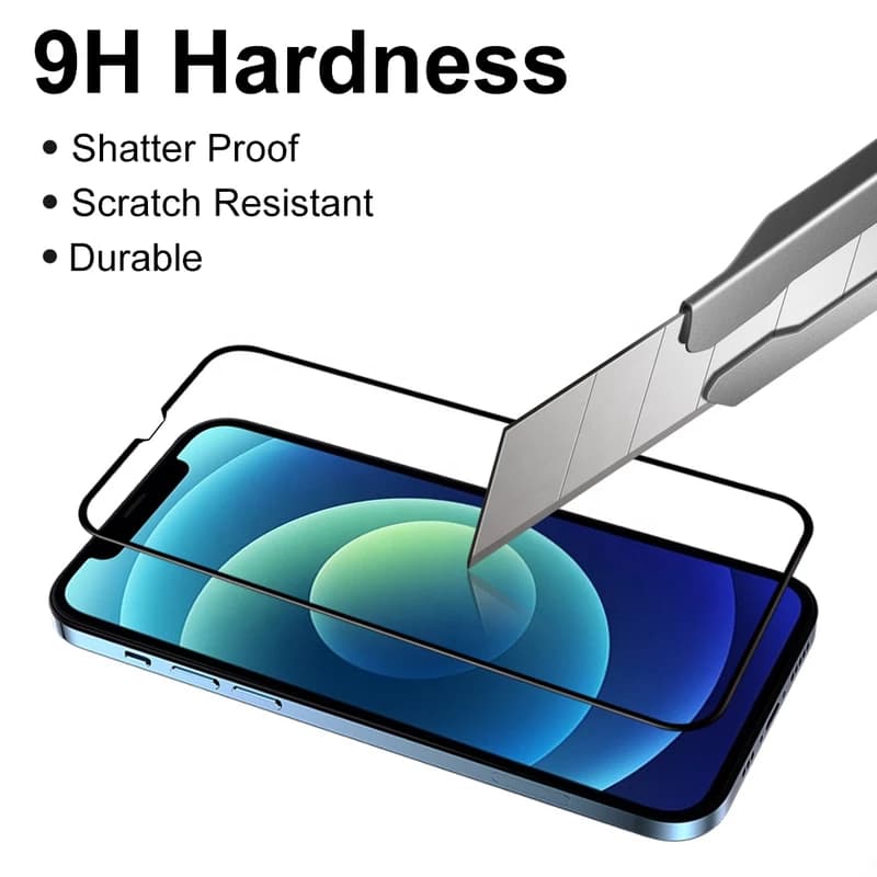 گلس iphone 11pro ضد خش 9H saper hardhess همراه با ضمانت — تصویر ۴