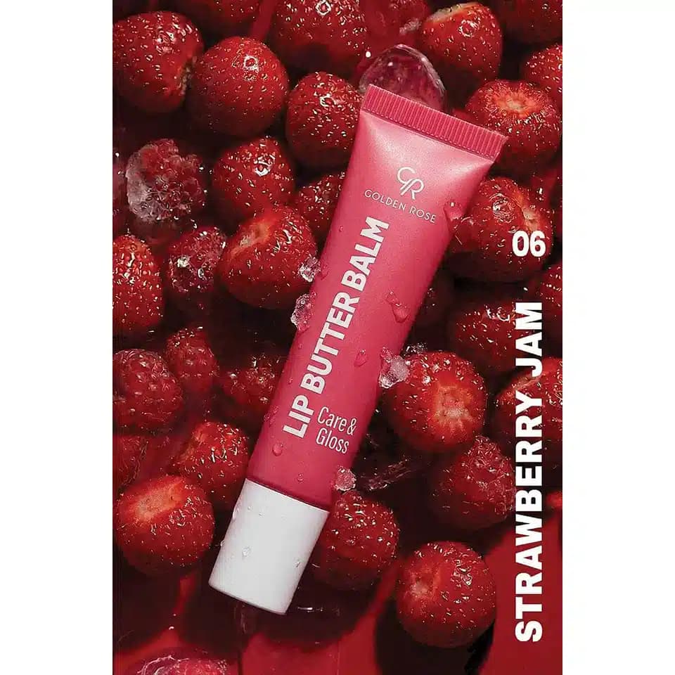 لیپ باتر بالم گلدن رز شماره 06 (توتفرنگی) GOLDEN ROSE LIP BUTTER BALM حجم 13.5 میلی لیتر — تصویر ۴