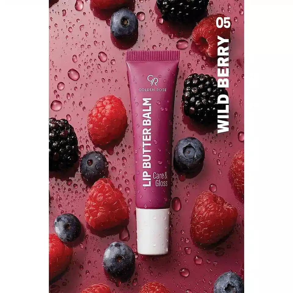 لیپ باتر بالم گلدن رز شماره 05 (توت وحشی) GOLDEN ROSE LIP BUTTER BALM حجم 13.5 میلی لیتر — تصویر ۴