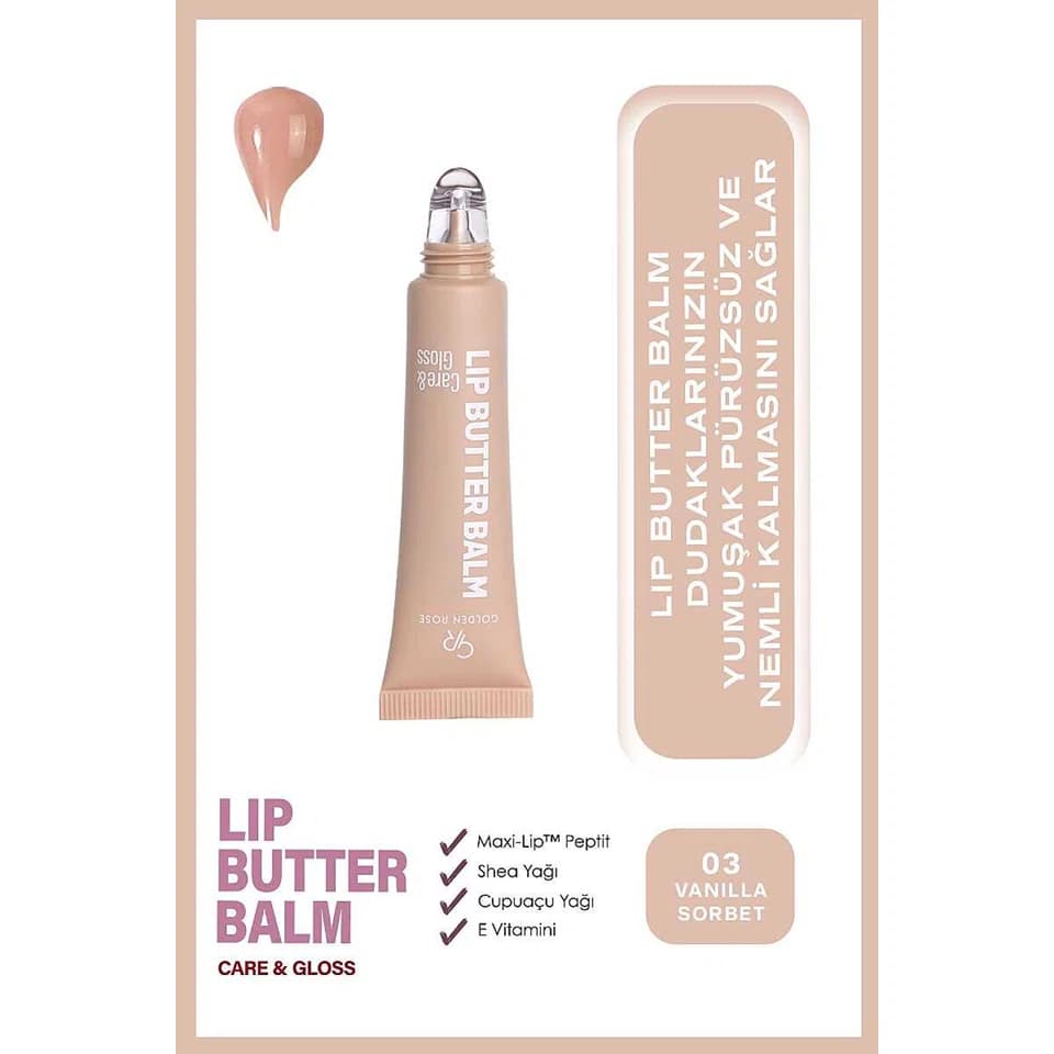 لیپ باتر بالم گلدن رز شماره 03 (وانیلی) GOLDEN ROSE LIP BUTTER BALM حجم 13.5 میلی لیتر — تصویر ۵