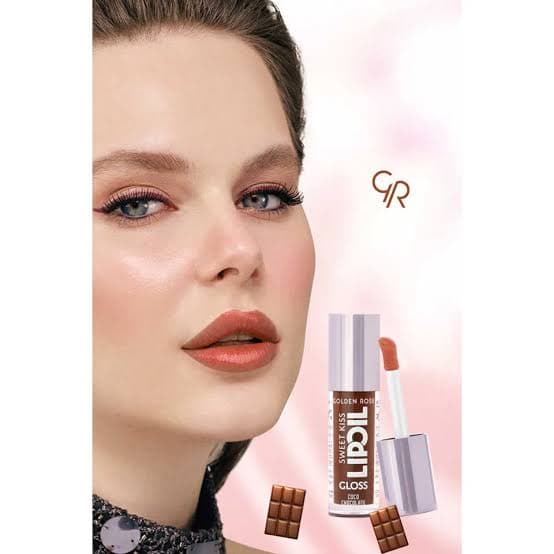 لیپ اویل گلاس Sweet Kiss گلدن رز (06) Coco Choclate — تصویر ۶