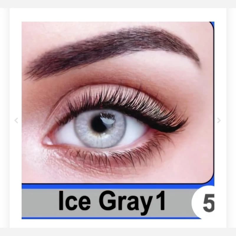لنز رنگی چشم نیو ویژن پرو 6 ماهه طوسی یخی مدلIce Gray 1 — تصویر ۵