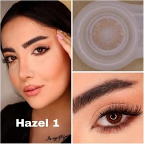 لنز رنگی چشم نیو ویژن پرو 6 ماهه فندقی ساده مدل HAZEL 1 — تصویر ۲