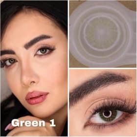 لنز رنگی چشم نیو ویژن پرو 6 ماهه سبز روشن مدل Green 1 — تصویر ۲