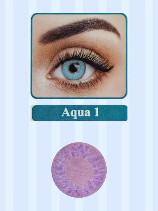 لنز رنگی چشم نیو ویژن پرو 6 ماهه آبی مدل Aqua 1 — تصویر ۳