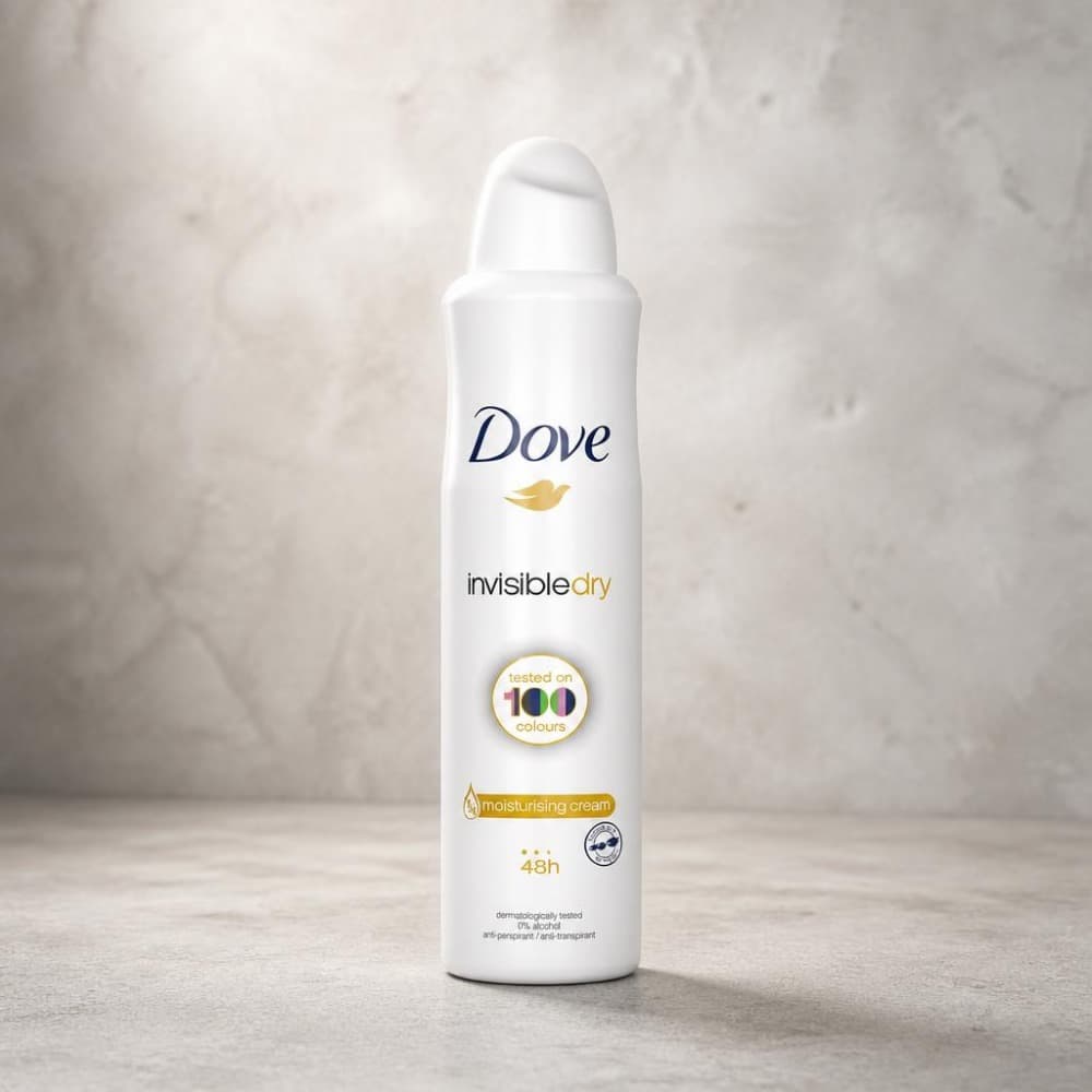 اسپری ضد تعریق زنانه داو 100 سفید رنگ Invisible Dry حجم 250 میل (اورجینال UK) — تصویر ۲