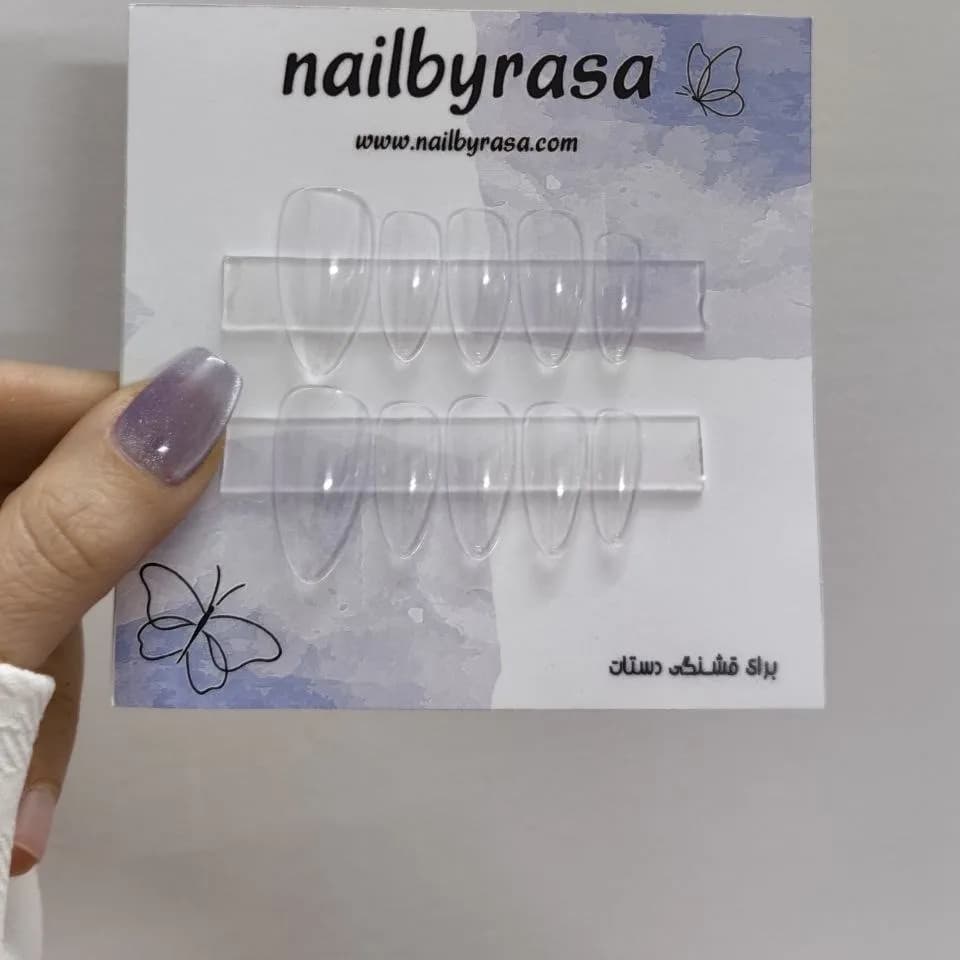ناخن مصنوعی فرم مربع شیشه ای بی رنگ راسا – RSN0469 — تصویر ۳