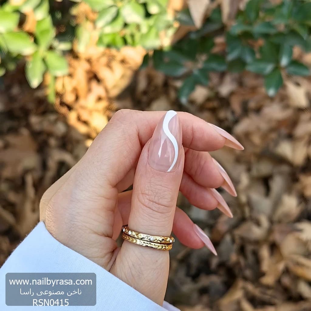 ناخن مصنوعی رنگ ناخن طرح فرنچ راسا – RSN0415