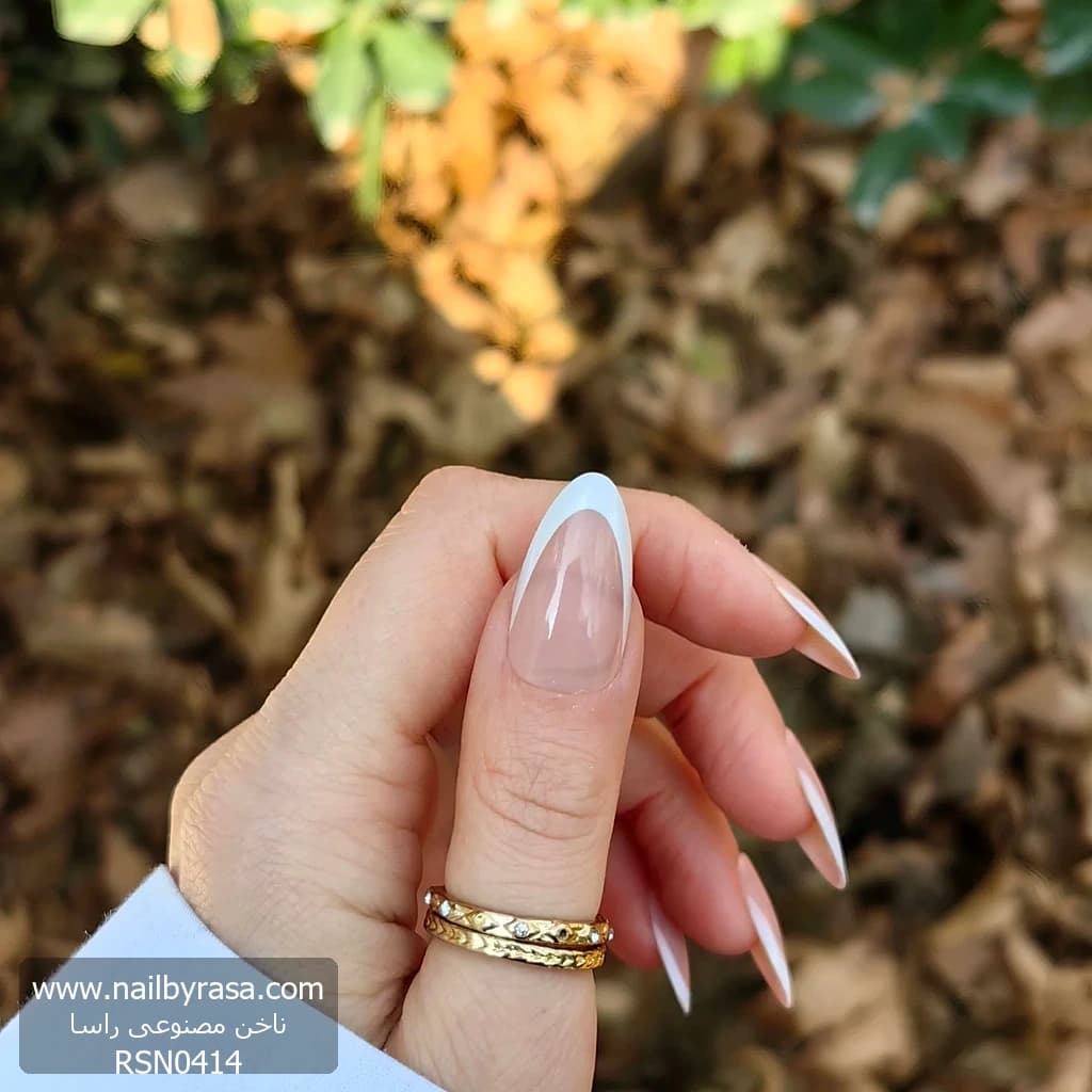 ناخن مصنوعی رنگ ناخن طرح فرنچ راسا – RSN0414