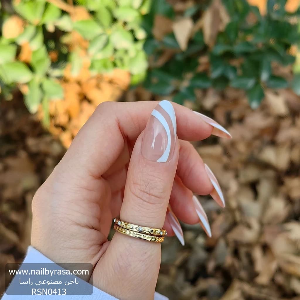 ناخن مصنوعی رنگ ناخن طرح فرنچ راسا – RSN0413