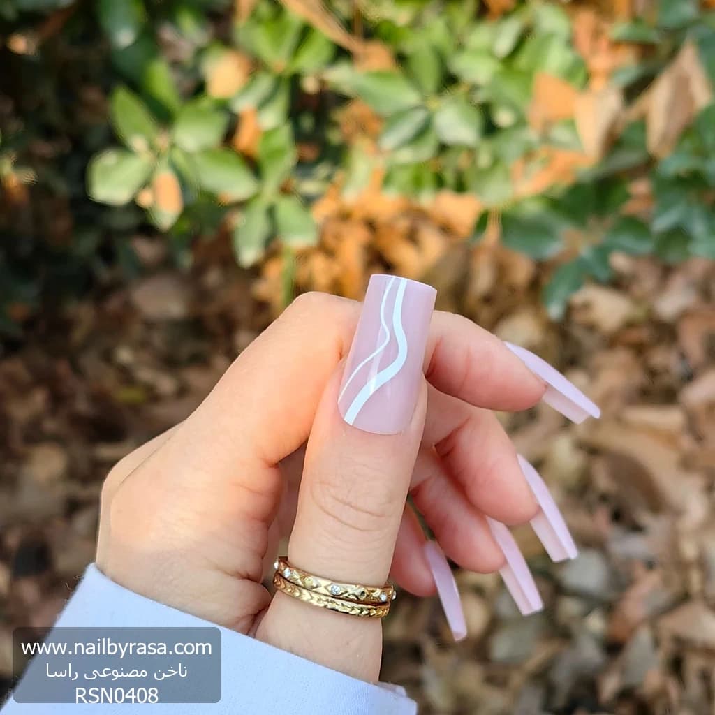 ناخن مصنوعی رنگ ناخن طرح فرنچ راسا – RSN0408