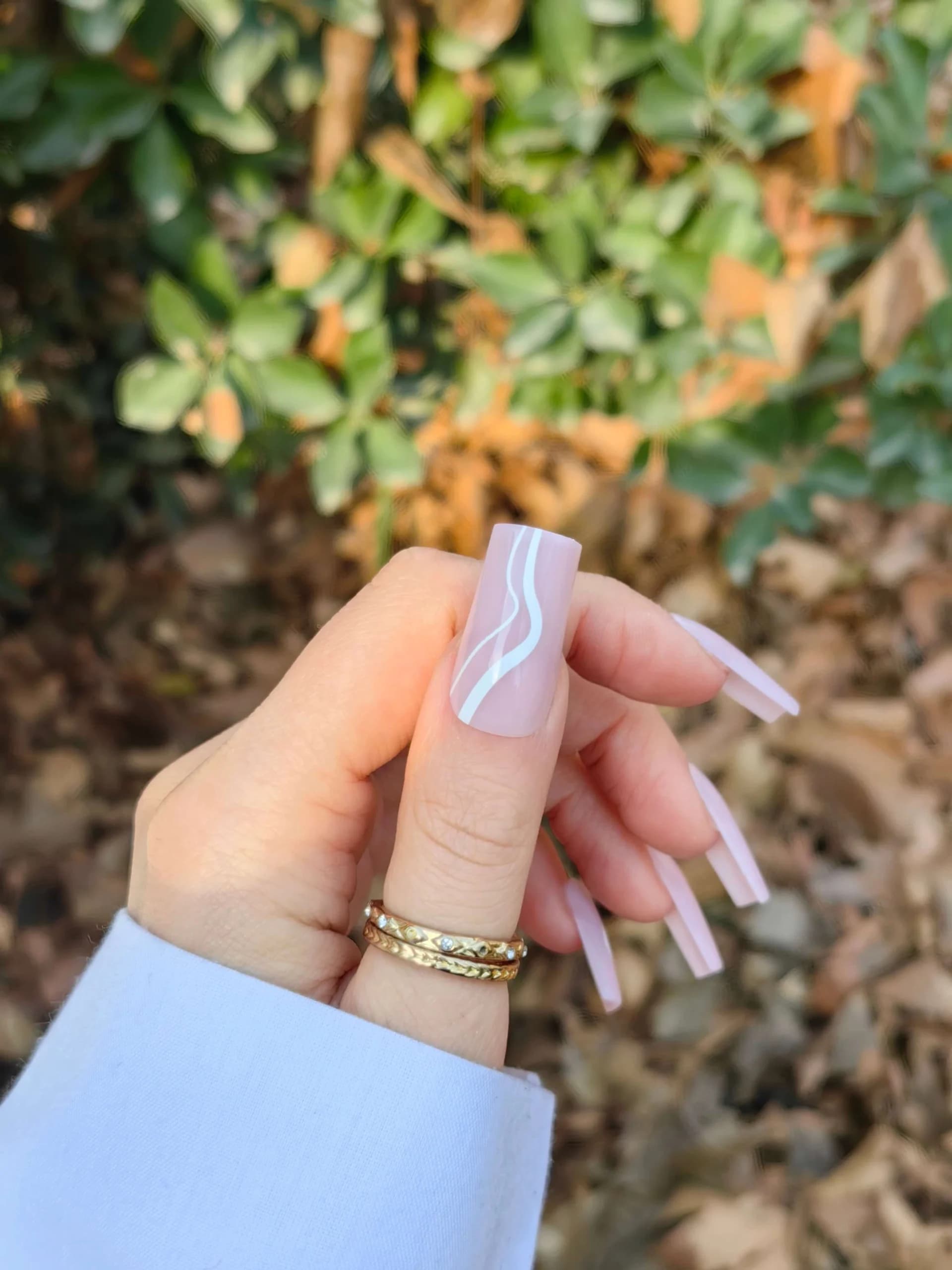 ناخن مصنوعی رنگ ناخن طرح فرنچ راسا – RSN0408 — تصویر ۲