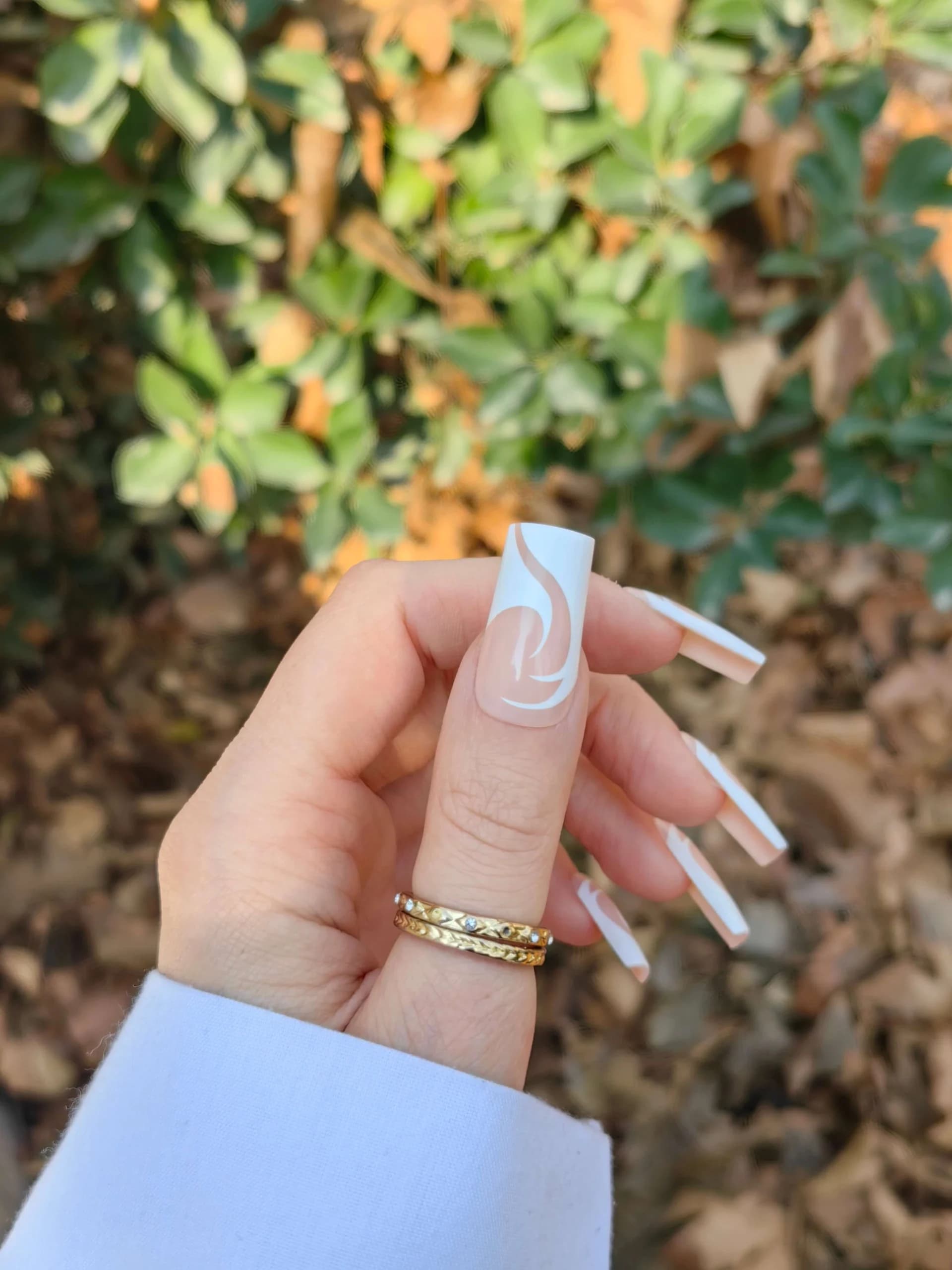 ناخن مصنوعی رنگ ناخن طرح فرنچ راسا – RSN0404 — تصویر ۲