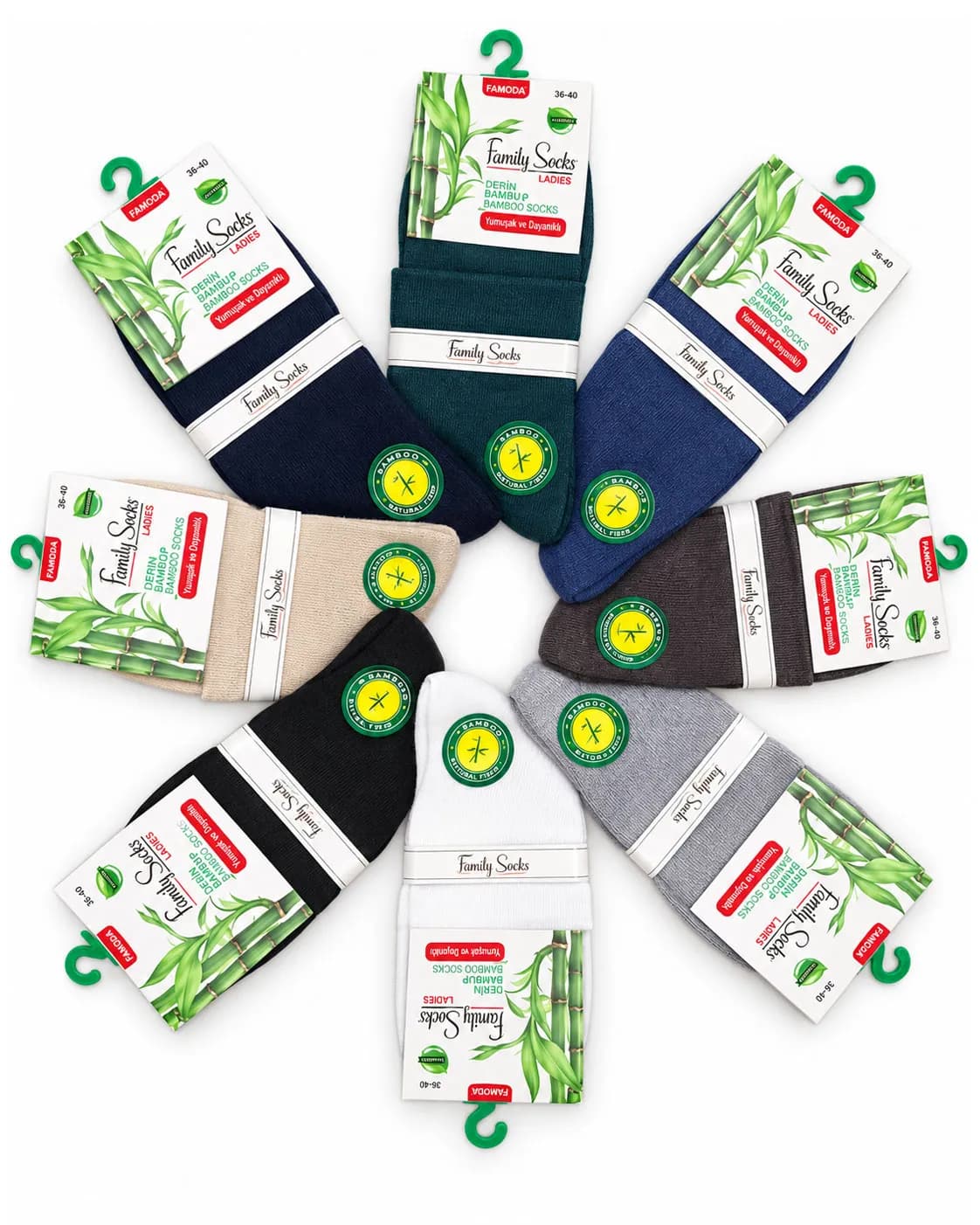 جوراب نیم‌ساق بامبو زنانه Family Socks — تصویر ۲