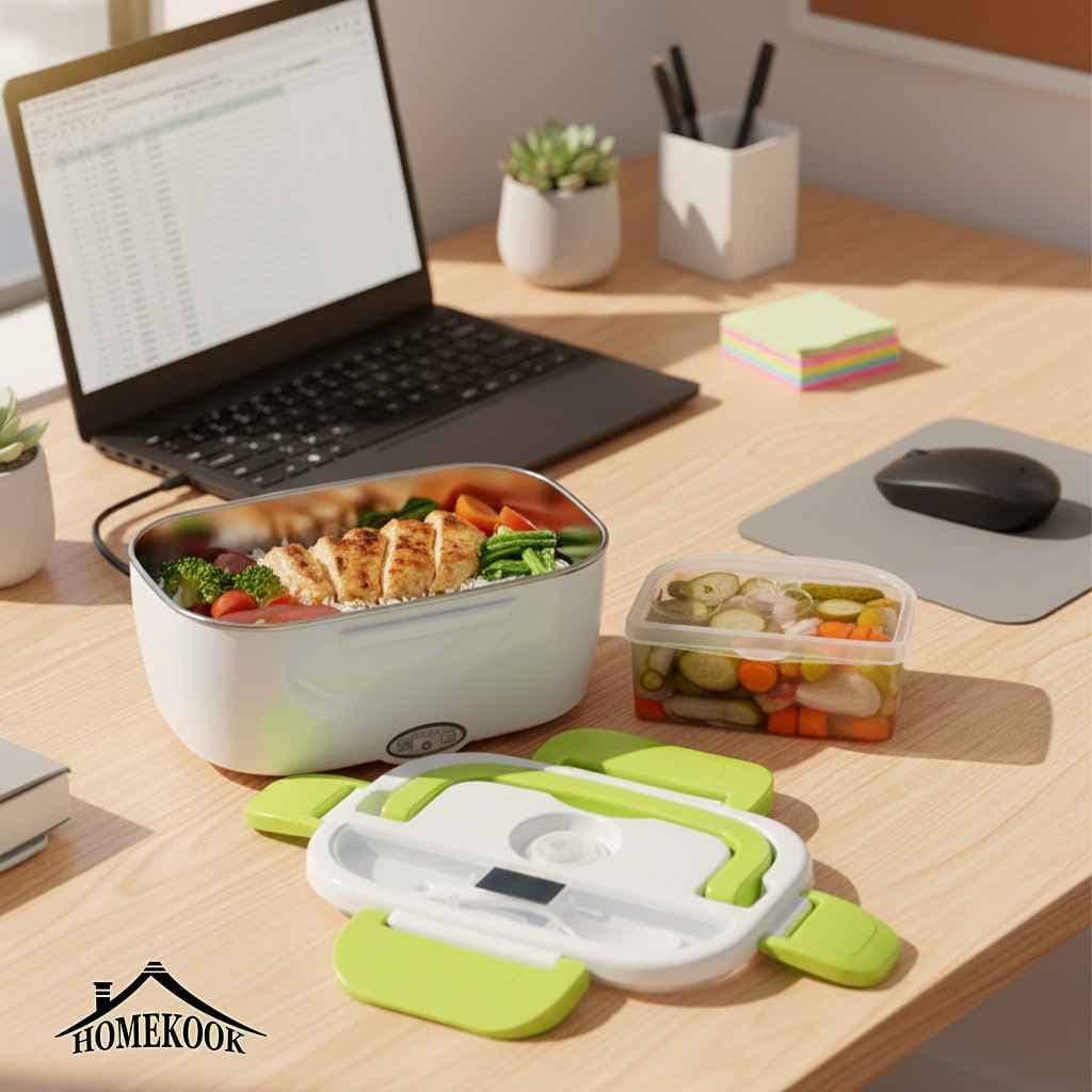ظرف غذا برقی داخل استیل Electric Lunch Box — تصویر ۲