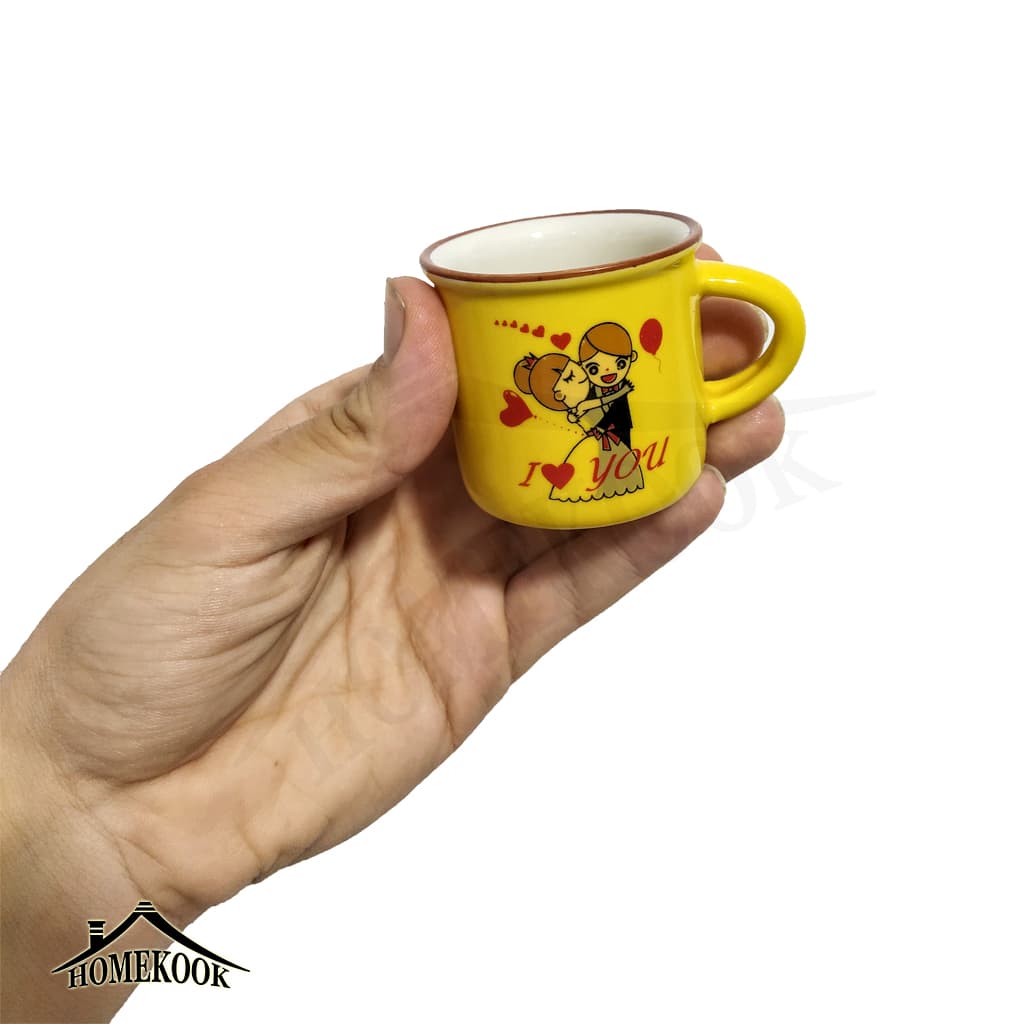 شات رنگی عروسکی سرامیک طرح LOVE — تصویر ۲