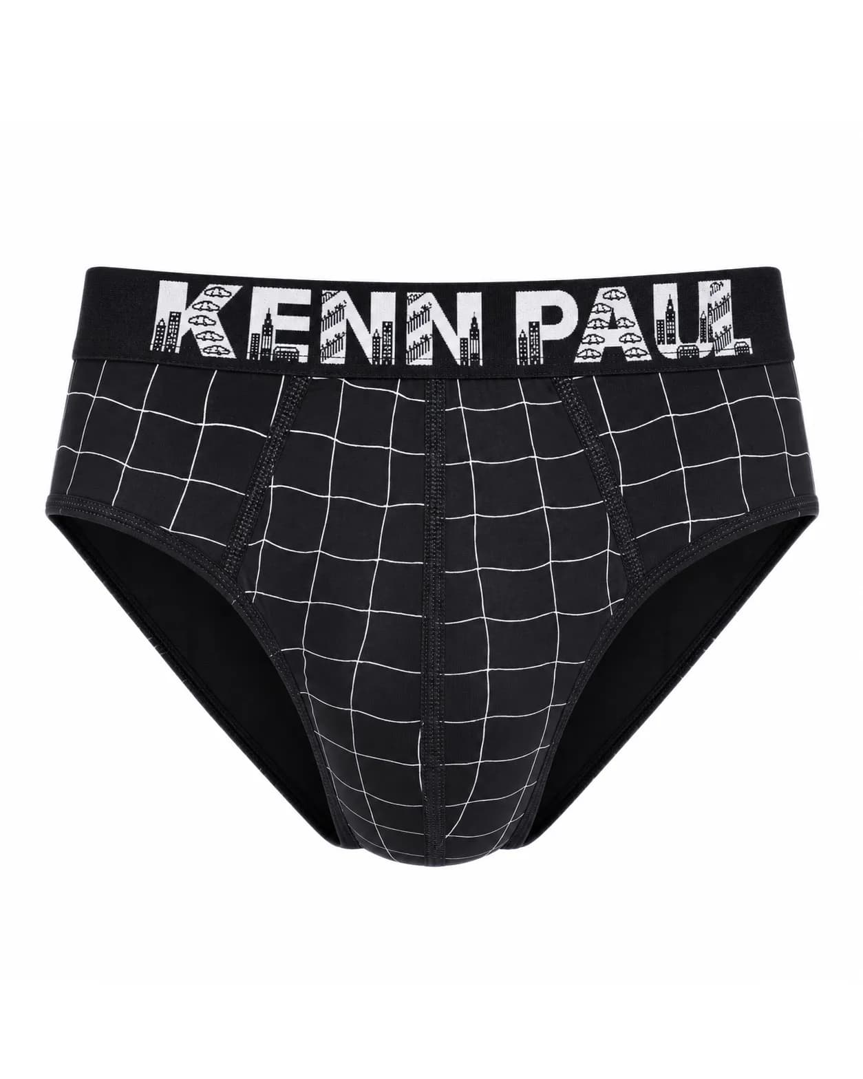 شورت مردانه اسلیپ طرح هندسی KENN PAUL – رنگ مشکی