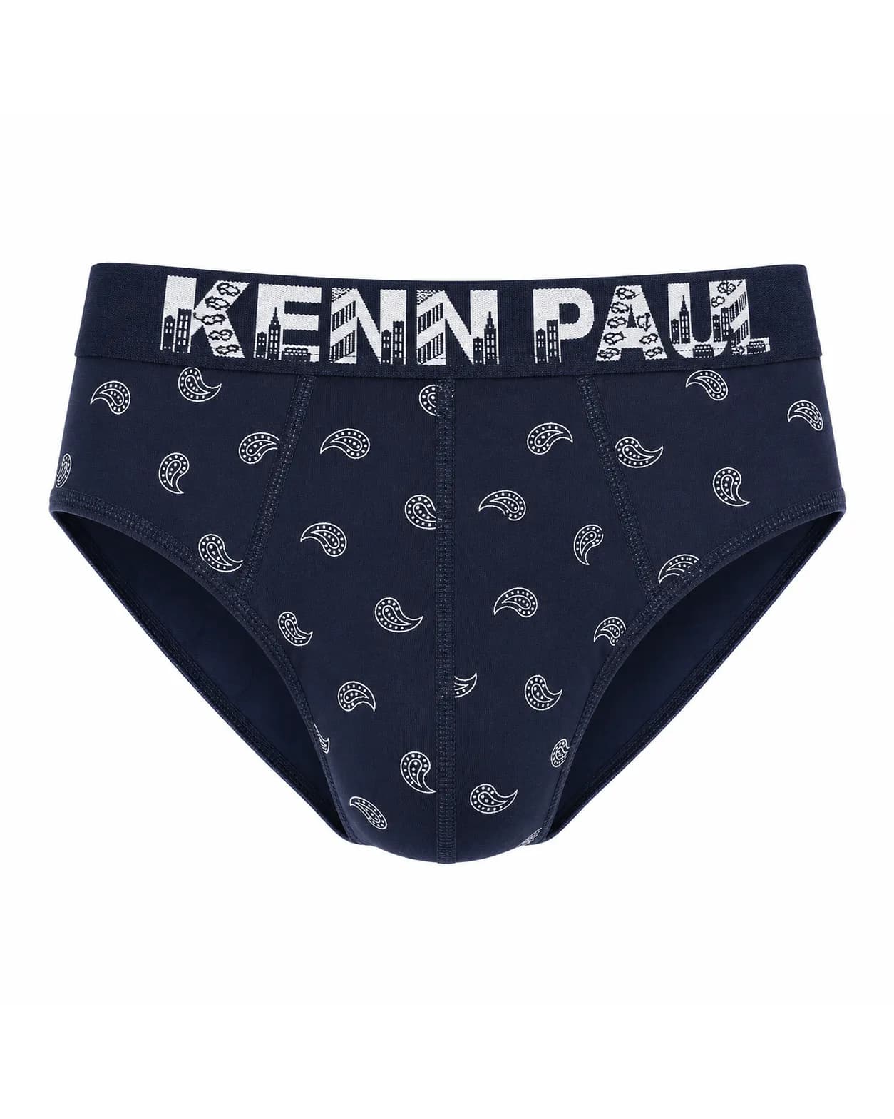 شورت مردانه اسلیپ طرح بته جقه KENN PAUL – رنگ سرمه‌ای