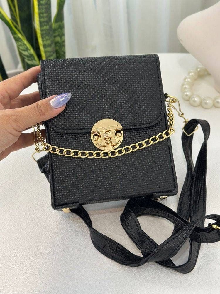 کیف ادکلنی زنانه زنجیر دار مشکی + فیلم