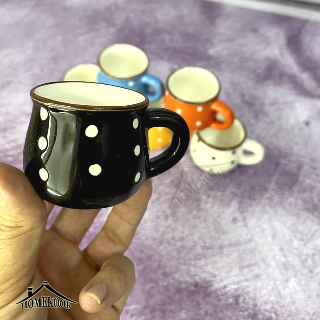 فنجان قهوه خوری 6 عددی خمره ای خال دار — تصویر ۴