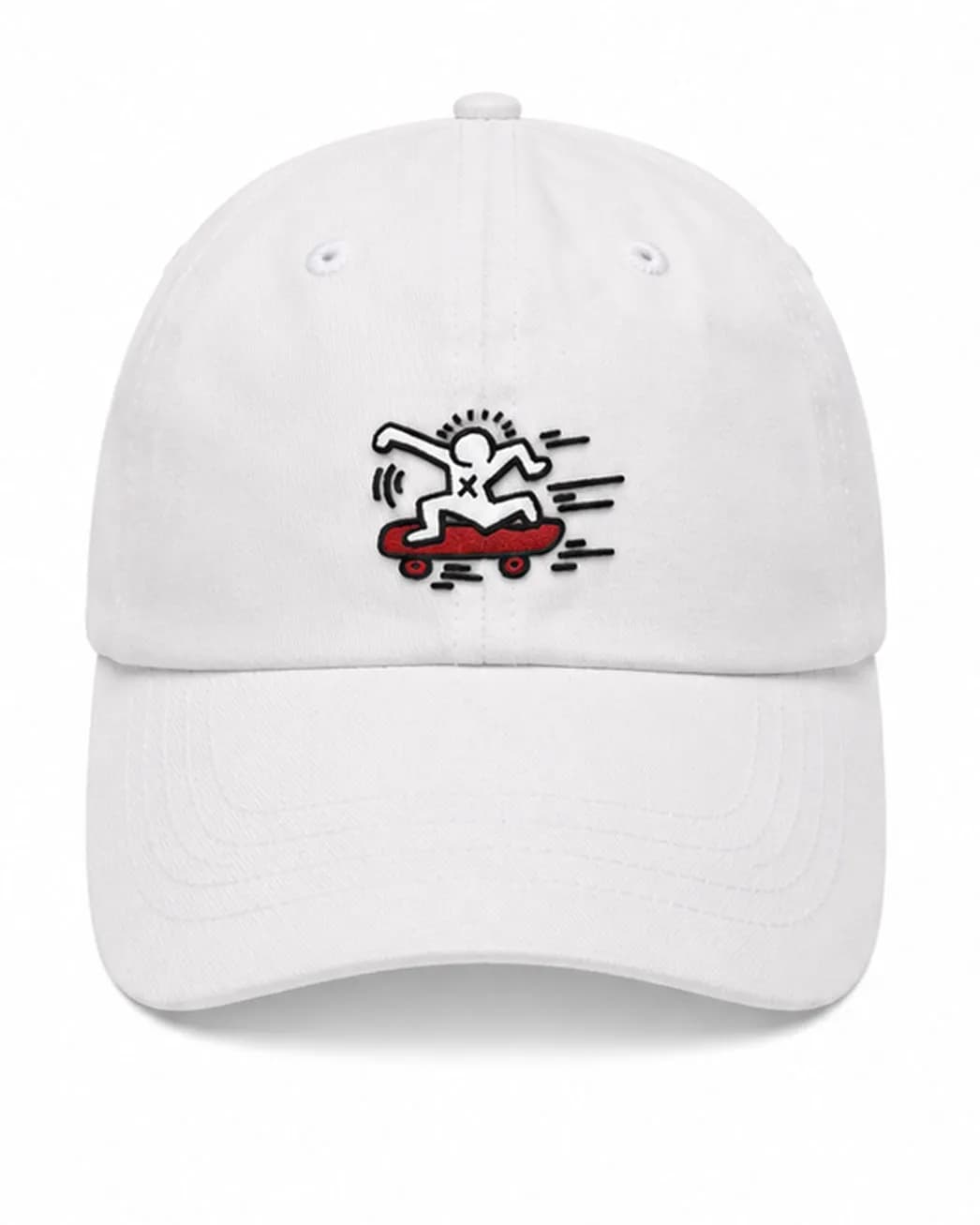 کلاه کپ سفید Keith Haring (طرح اختصاصی اسکیتباز)