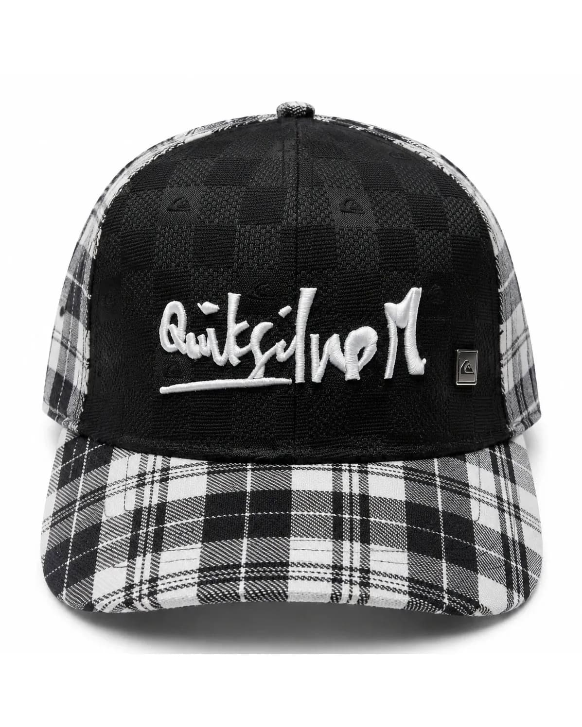 کلاه کپ مردانه Quiksilver طرح چهارخانه (مشکی و سفید)