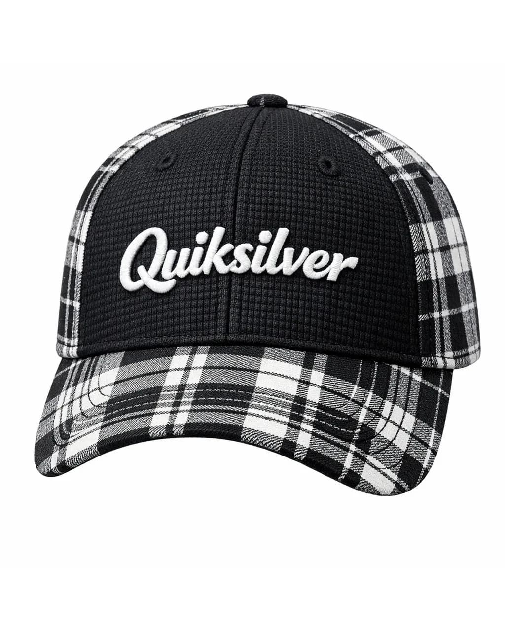 کلاه کپ مردانه Quiksilver طرح چهارخانه (مشکی و سفید) — تصویر ۳