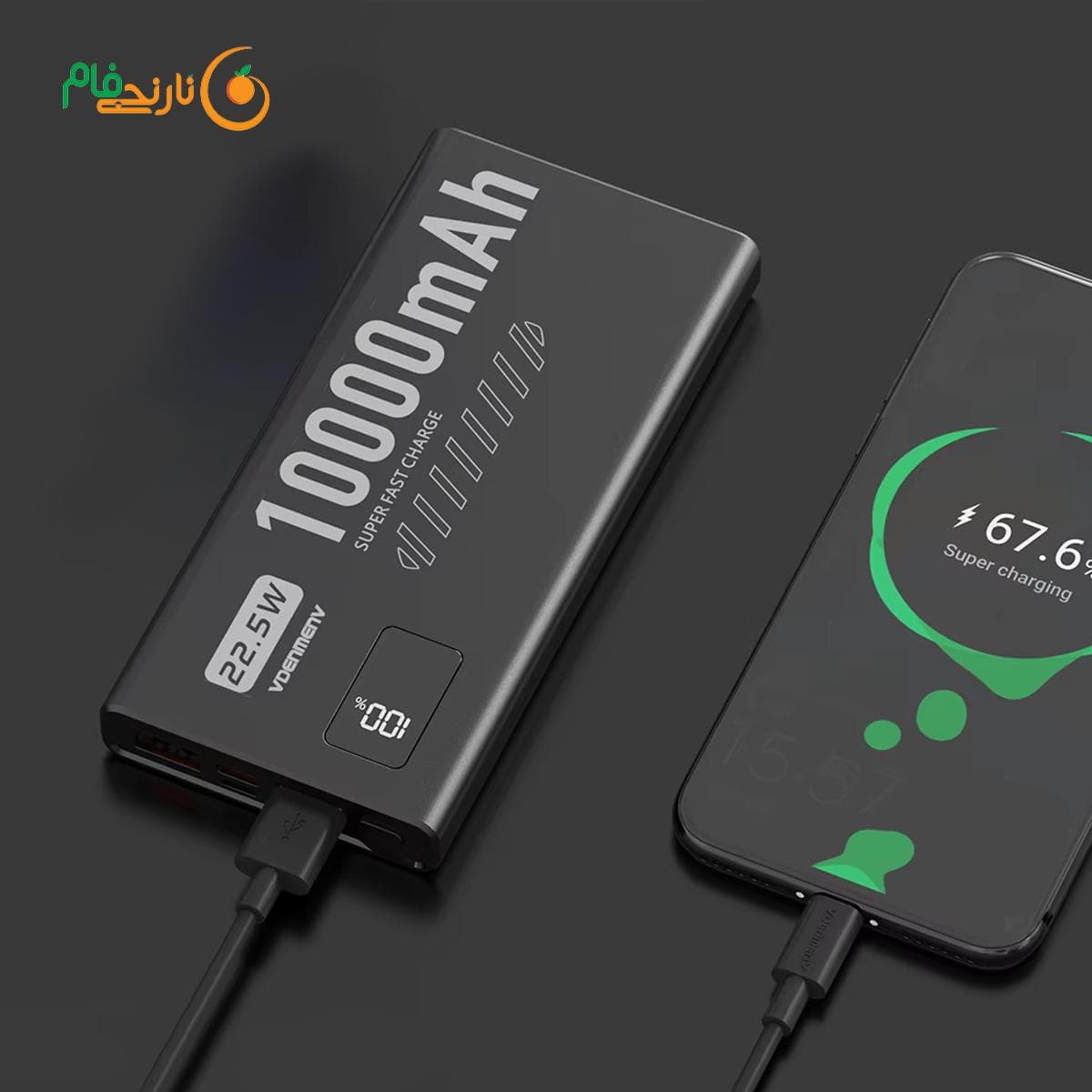 پاوربانک DENMEN مدل DP43 ظرفیت 10000 میلی‌آمپر — تصویر ۲