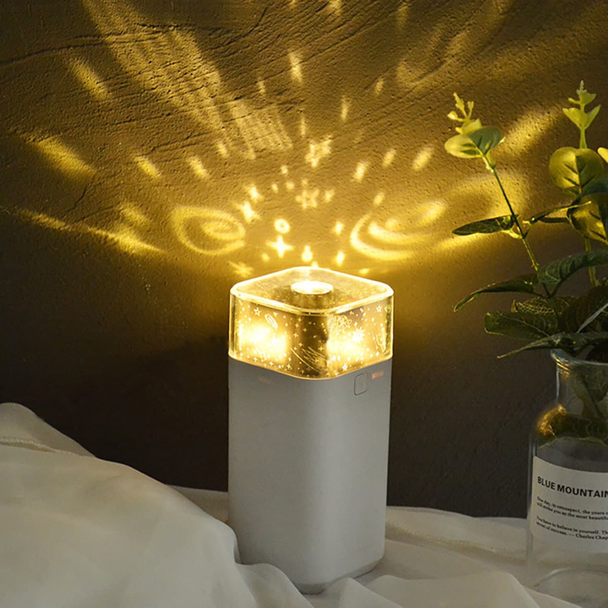 دستگاه بخور و رطوبت ساز و پروژکتور مدل Mini Humidifier, Luminous Humidifier with Starlight Projection — تصویر ۷