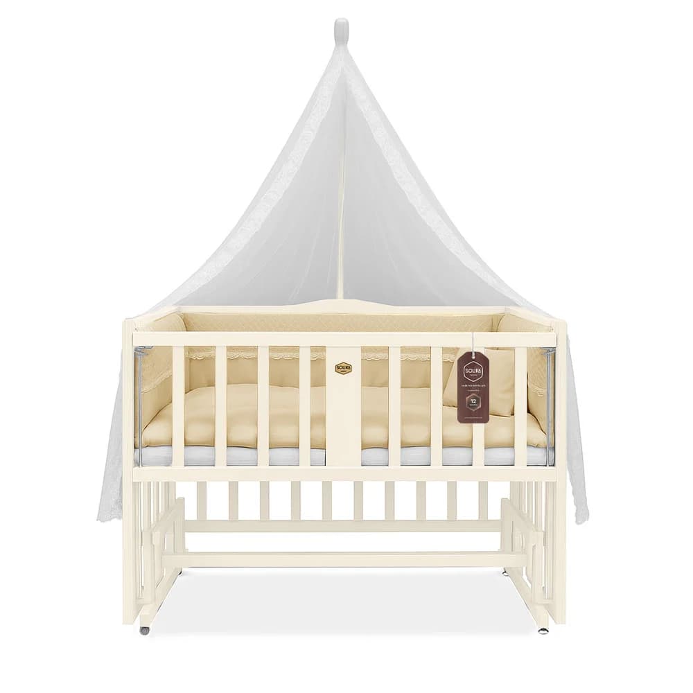 تخت کنار مادر چوبی سلیکا وود Solika wood مدل ساینا 105 — تصویر ۴