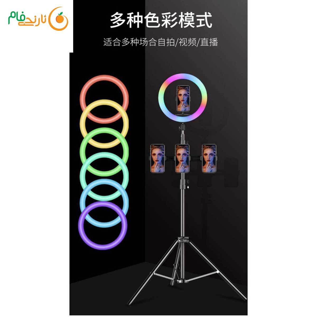 رینگ لایت مدل LJJ-33 RGB + سه پایه — تصویر ۵
