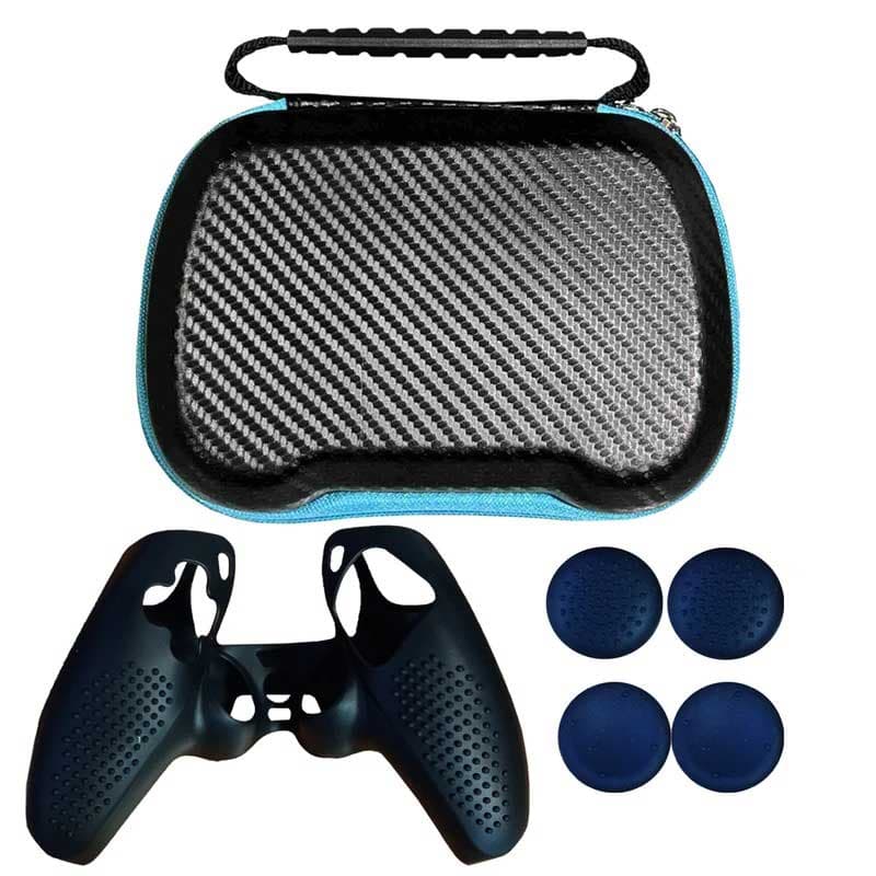 کیف دسته PS5 برند Pgtech به همراه روکش و آنالوگ دسته — تصویر ۷