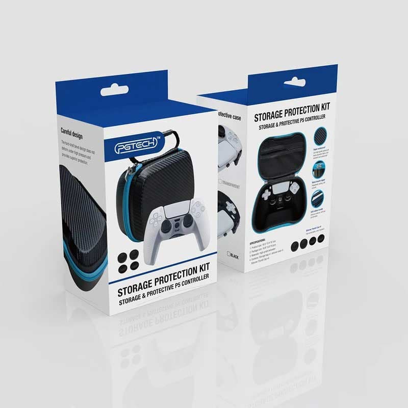 کیف دسته PS5 برند Pgtech به همراه روکش و آنالوگ دسته — تصویر ۳
