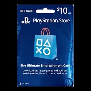 گیفت کارت 10 دلاری psn فیزیکی