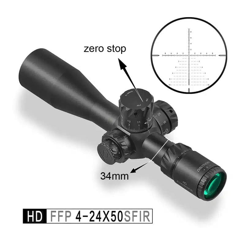 دوربین تفنگ دیسکاوری HD 4-24×50 FFP