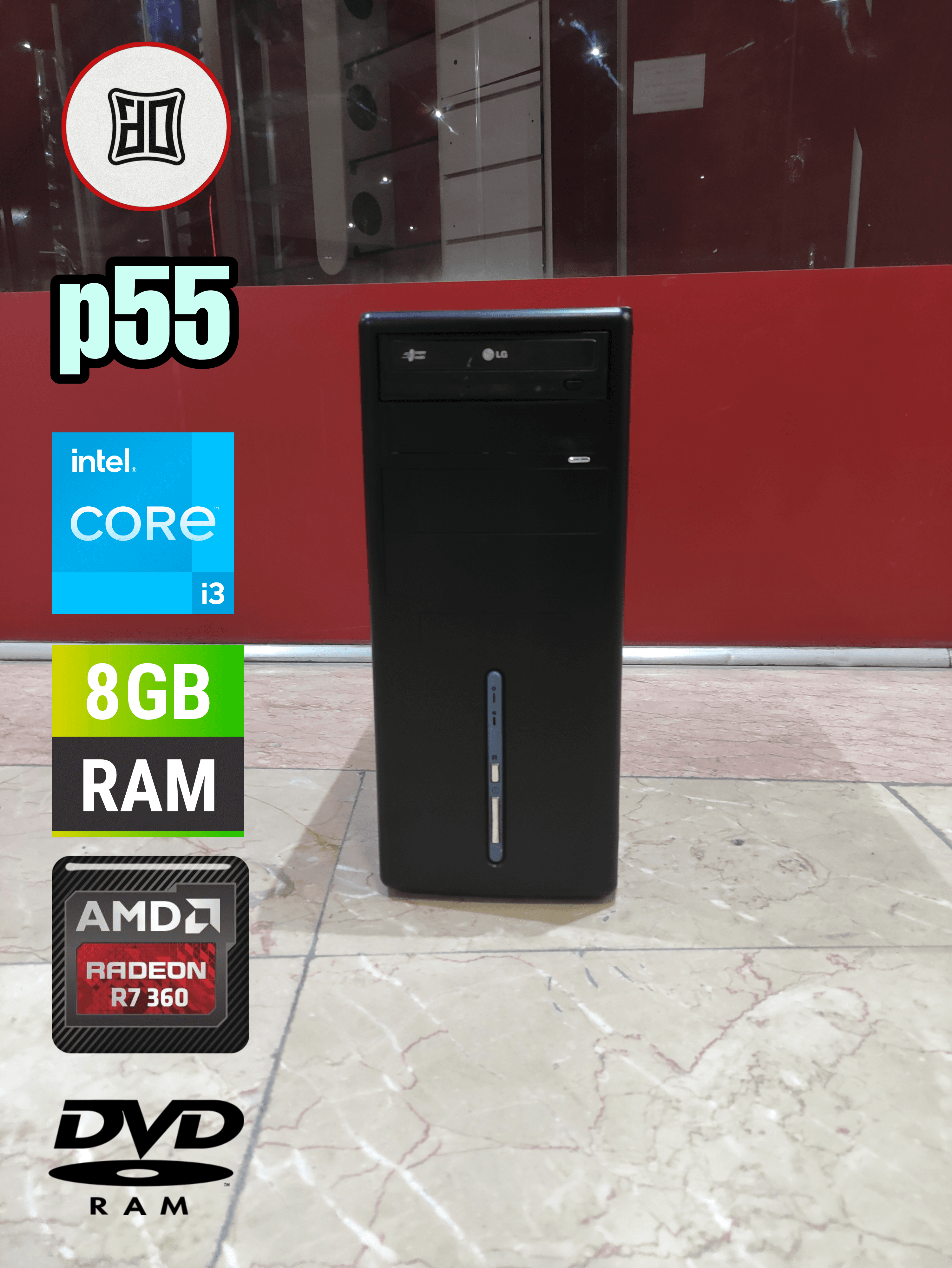 کیس گیمینگ اسمبل شده رم 8 گرافیک 2 شماره 5 استوک