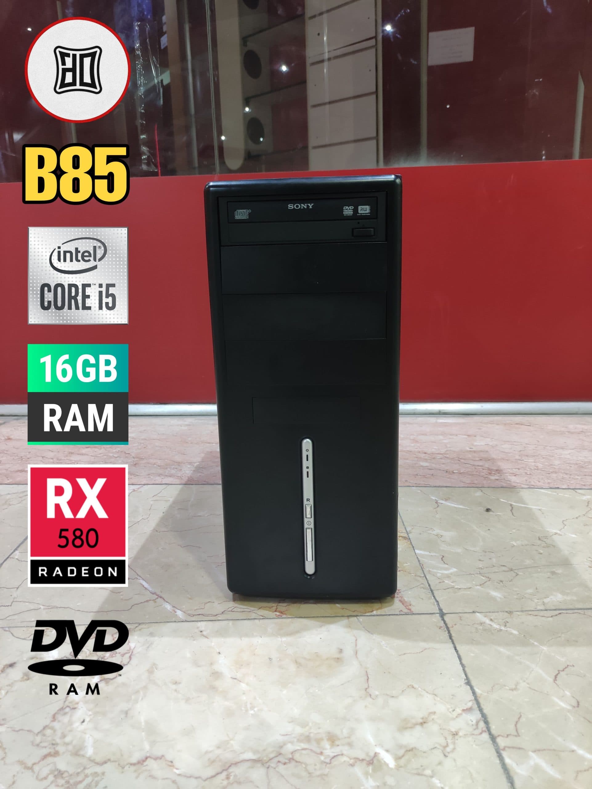 کیس گیمینگ اسمبل شده رم 16 گرافیک 8 شماره 2 استوک